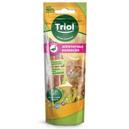 Аппетитные колбаски из утки для кошек, 40г
