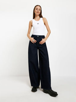 10200440099 Брюки джинсовые жен. Ottavi черный-синий