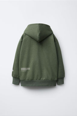 BRUSHED FLEECE SWEATSHIRT AND TROUSERS SET WITH SLOGAN - Zara фото 3