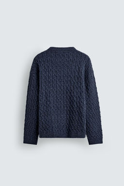 CABLE KNIT TEXTURED JUMPER - Zara фото 8
