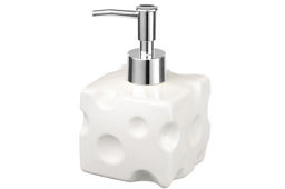 Диспенсер 380 мл 9*9*14 см Сыр, молочный белый, декор Кролик - Elan gallery фото 5