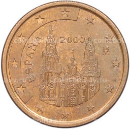 Монета 5 евроцентов 2000 года Испания