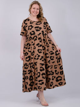 Платье "Диона 7" кофе, трикотаж