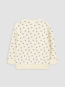 Puantiyeli K?z ?ocuk Kal?n Sweatshirt - Waikiki фото 3