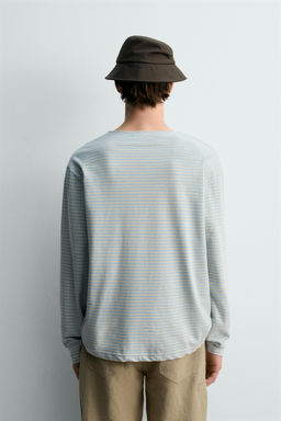 CAMISETA JACQUARD RAYAS LIMITED EDITION / Azul claro - Zara фото 3