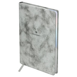 Ежедневник BG недатир. А5 136л. кожзам "Shimmer. Silver" (DuA5_22219) серебряный, голограф. срез