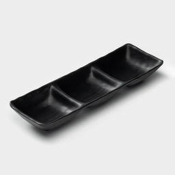 Менажница 3 секции «Чёрный Восток», 26.4×8.6×3.3 см, пластик, чёрная