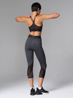 Укороченные леггинсы 7/8 со вставками из сетки - NEVERLATE фото 6