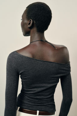 ASYMMETRIC NECK TOP - Zara фото 6