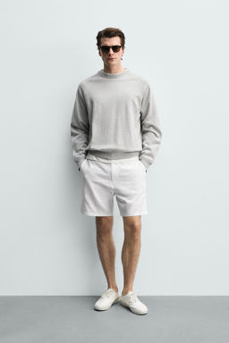 BERMUDA REGULAR FIT ESTRUCTURA / Blanco