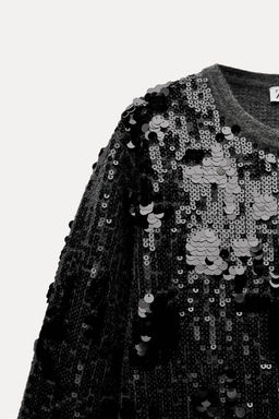 SHORT SEQUINNED KNIT DRESS - Zara фото 8
