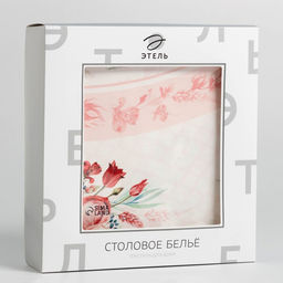 Скатерть круглая Этель Розы, d=220 см, 100 % хлопок