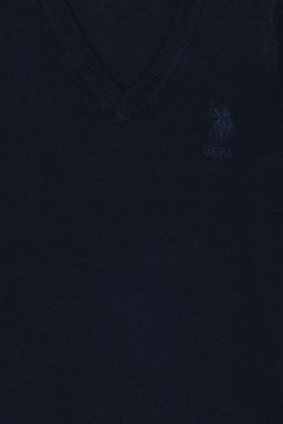 Базовый свитер темно-синего цвета для мальчика - U.s. polo assn фото 9