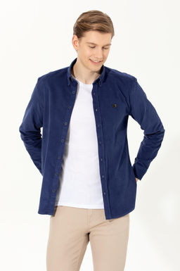 Мужская синяя скидка рубашки с длинным рукавом в корзине - U.s. polo assn фото 7