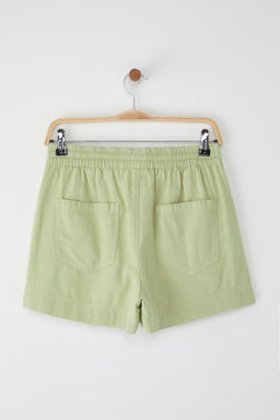 Trendyolmilla Haki Yuksek Bel Lastikli City Boy Denim Sort TWOSS25SR00215  фото 7