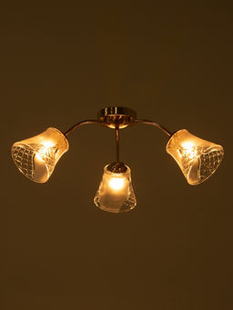 Люстра 12276/3FGD, 3×40 Вт, E27, 64×18×23 см, золото