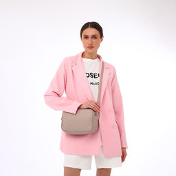 Сумка женская кросс-боди TEXTURA на молнии, 24×9×15 см, бежевая