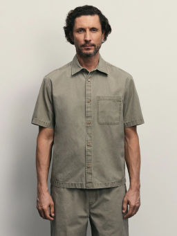 Рубашка c эффектом garment dye / Zarina  фото 3