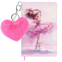 Дневничок для девочек, А6+, 96 л., арт. 72824/ 20 БАЛЕРИНА В КЕДАХ (кожзам: 126x195 мм, твёрдый пере