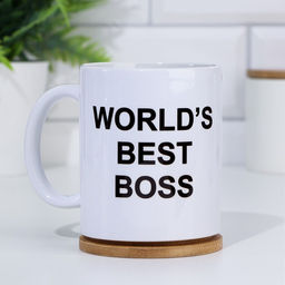 Кружка чайная керамическая WORLD&apos;S BEST BOSS, 320 мл
