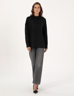 Siyah Oversize Uzun Kollu G_mlek - Pierre cardin фото 4