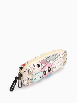 Набор: рюкзак школьный и пенал, с карманами, с принтом, размер 29?12?41 см, розовый/разноцветный