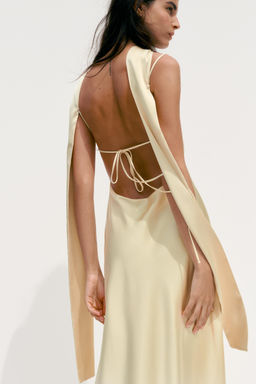 FOULARD SATIN MAXI DRESS - Zara фото 13