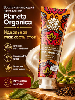 "PLANETA ORGANICA" Крем для ног "Индийский восстанавливающий" (50мл).24 "PLANETA ORGANICA" Крем для ног "Индийский восстанавливающий" (50мл).24
