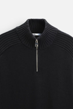 HIGH NECK QUARTER-ZIP SWEATER - Zara фото 9