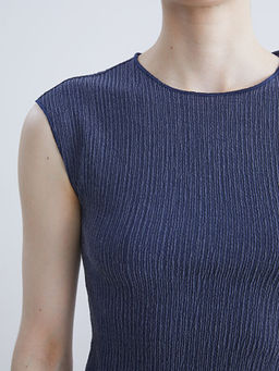 Bisiklet Yaka Dokulu Bluz