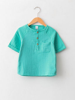 Bisiklet Yaka K?sa Kollu Pamuklu Erkek Bebek G?mlek - Waikiki фото 2