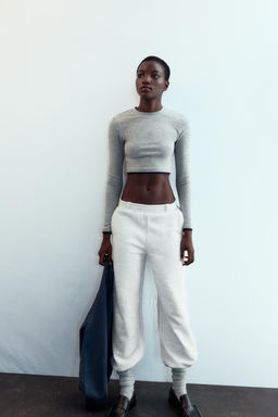MOCK LAYER CROP T-SHIRT - Zara фото 6