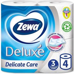ЗЕВА т/бумага 3-сл. ДЕЛЮКС (4рул.) Белая