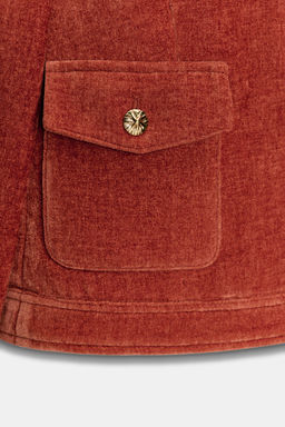 VELVET JACKET WITH SHOULDER PADS - Zara фото 9