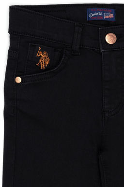 Черные джинсовые брюки для девочек - U.s. polo assn фото 4