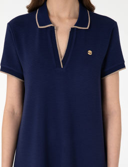 Lacivert Regular Fit Polo Yaka _rme Elbise