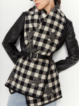 в составе ШЕРСТЬ и КАШЕМИР Большой, мягкий, теплый  двусторонний палантин - Tantino фото 6