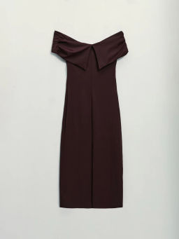 Платье миди с открытыми плечами / Zarina