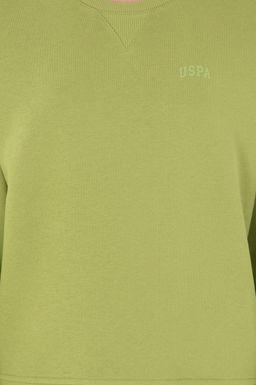 Женский базовый свитшот фисташкового цвета Неожиданная скидка в корзине - U.s. polo assn фото 6