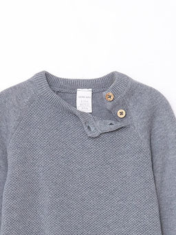 Bisiklet Yaka Uzun Kollu Triko Erkek Bebek Kazak - Waikiki фото 2