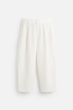 RELAXED FIT PLEATED TROUSERS - Zara фото 7