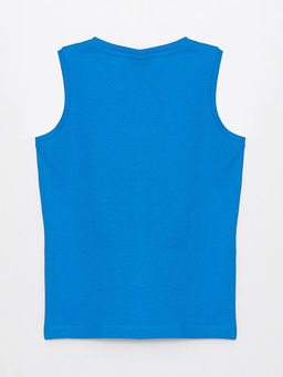 Bisiklet Yaka Bask?l? Erkek ?ocuk Atlet - Waikiki фото 2