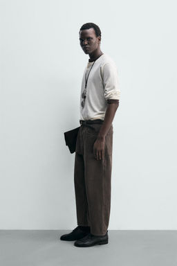 TAPERED WIDE-LEG JEANS - Zara фото 14