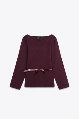 KNIT TOP WITH BELT - Zara фото 5