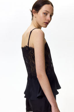 Top de encaje con tirantes finos - H&m фото 6