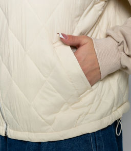 Жилет #КТ741, светло-бежевый - Dommod фото 5