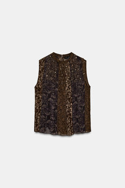 ZW COLLECTION PATCHWORK TOP - Zara фото 7