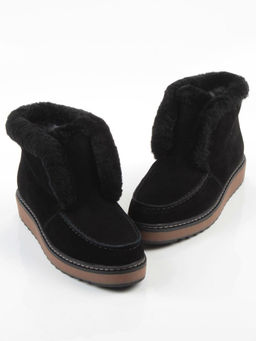 04-5603-2 BLACK Ботинки зимние женские (натуральная кожа, 100% шерсть)