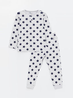 Bisiklet Yaka Bask?l? Erkek Bebek Pijama Tak?m