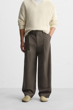 BELTED PLEATED TROUSERS - Zara фото 2